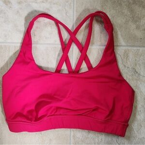 Lululemon Hot Pink Raspberry Strappy Energy Bra 4